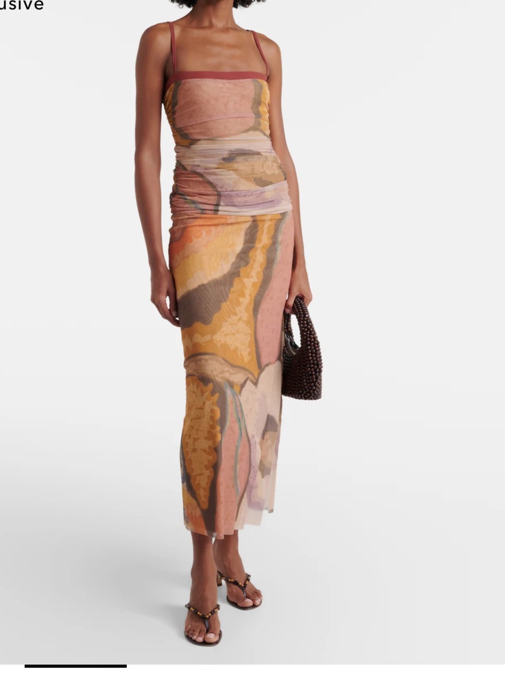 Sir printed mesh top & skirt